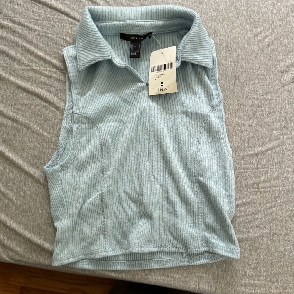 NWT Forever 21 Cropped Polo Tank